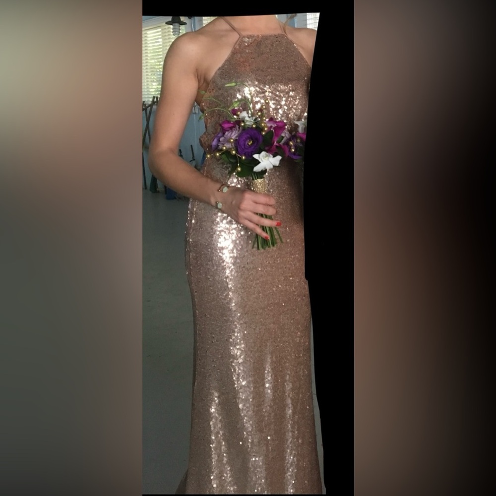 Lulu’s Rose Gold Sequin Dress